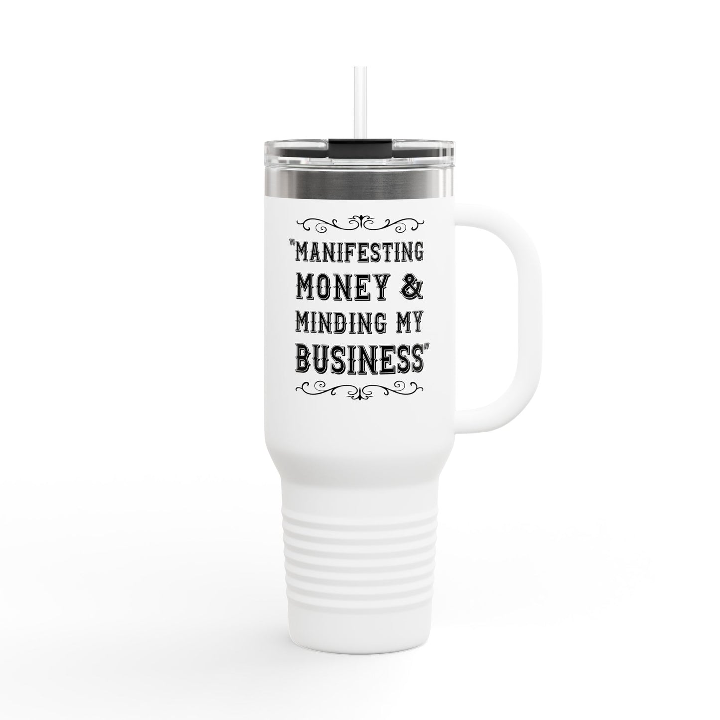 Manifesting Money Insulated Travel Mug, 40oz - Motivational Travel Tumbler, Gift for Entrepreneurs, Daily Affirmation Mug, [...]