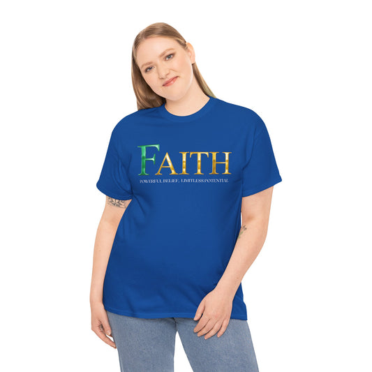 Faith Unisex Heavy Cotton Tee - Inspirational Shirt, Everyday Wear, Faith-Based Gift, Motivational Apparel, Casual Style