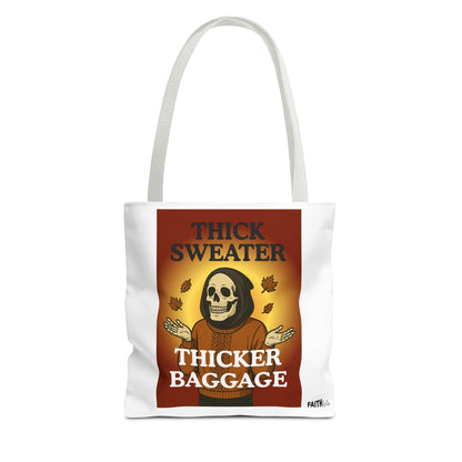 FaithStyles Fall-Themed Thicker Baggage Tote Bag, Halloween, Autumn Vibes, Eco-Friendly Gift, Spooky Baggage, Seasonal Carryall, Shopping Bag, Casual Style