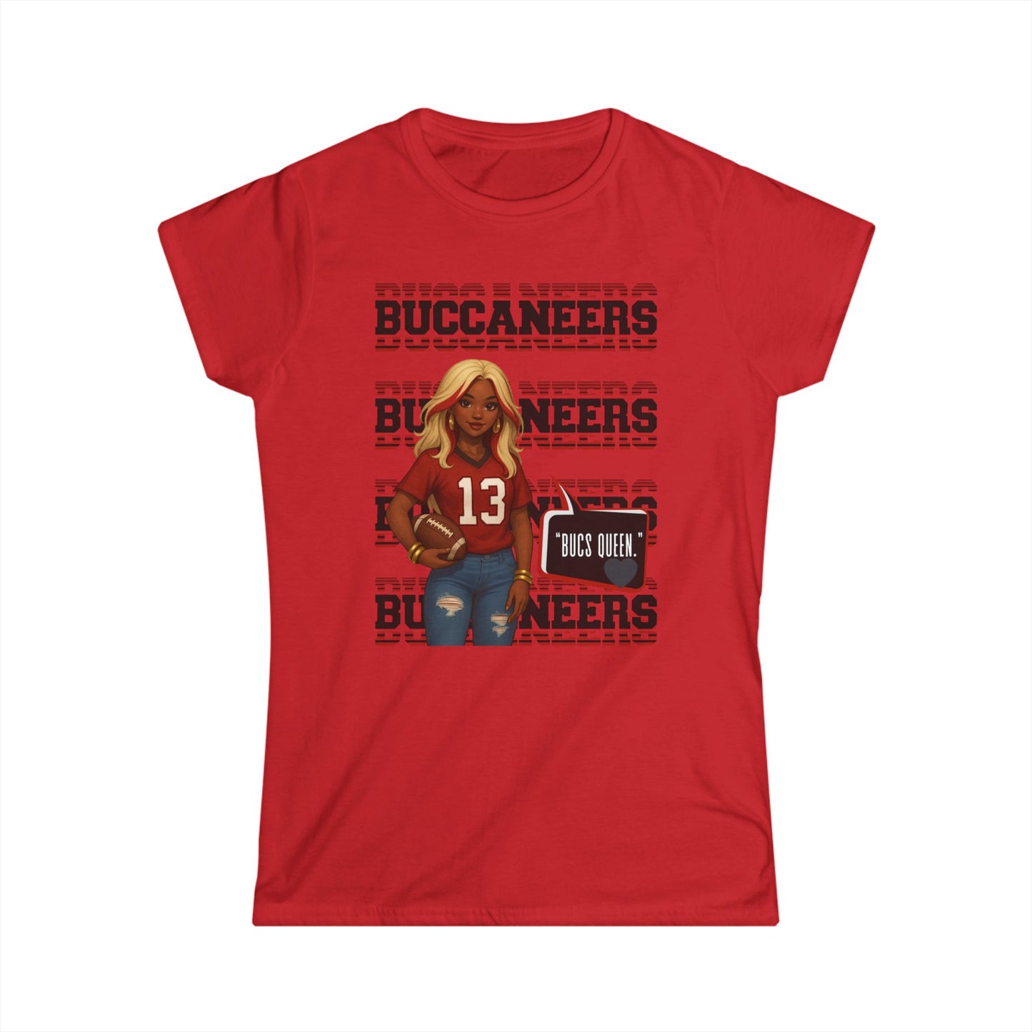 Stylish Buccaneers Women's Tee, Football Fan Shirt, Game Day Outfit, Sports Apparel, Casual Wear, Unique Gift
