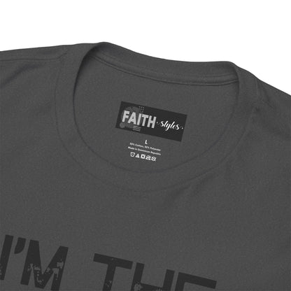 I'm the Favorite Unisex Heavy Cotton Tee, Funny Tee Shirt for Friends, Family Gift, Humor Top, Casual Wear, Birthday Gift, Everyday Comfort