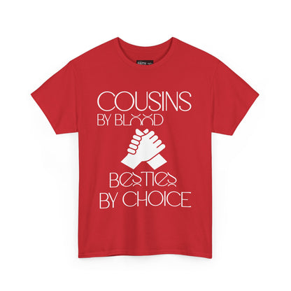 Cousins & Besties Tee, Unisex Heavy Cotton T-Shirt, Family Reunion Apparel, Friendship Gift, Casual Wear, Summer Style
