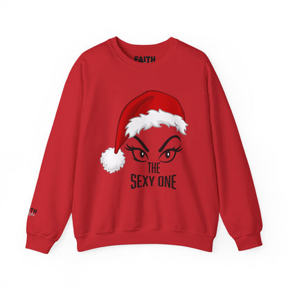 Sexy One Christmas Sweatshirt – Santa Hat Graphic Holiday Crewneck
