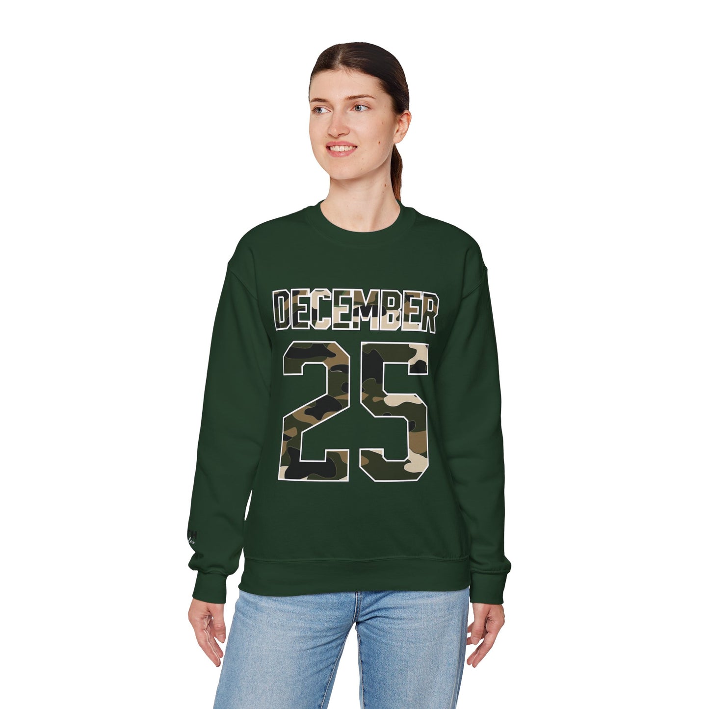 December 25 Camouflage Crewneck Sweatshirt - Christmas Holiday Tee
