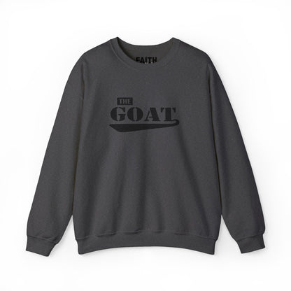 NEW FaithStyles Embroidery GOAT Crewneck Sweatshirt — 'The GOAT' Graphic Pullover