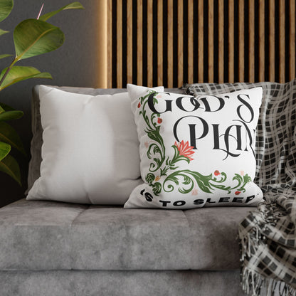 God's Plan Inspirational Pillowcase, Decorative Pillow Cover, Home Decor, Gift for Sleep Lovers, Cozy Bedroom Accent
