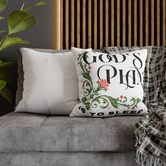 God's Plan Inspirational Pillowcase, Decorative Pillow Cover, Home Decor, Gift for Sleep Lovers, Cozy Bedroom Accent