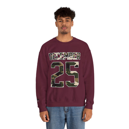 December 25 Camouflage Crewneck Sweatshirt - Christmas Holiday Tee