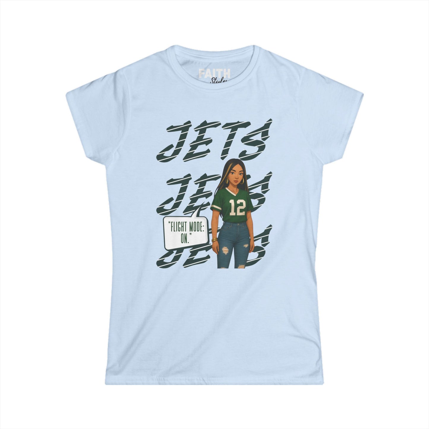 Jets Women's Softstyle Tee - Perfect for Game Day, Sports Fan Gear, Football Celebration, Casual Wear, Gifts for Her