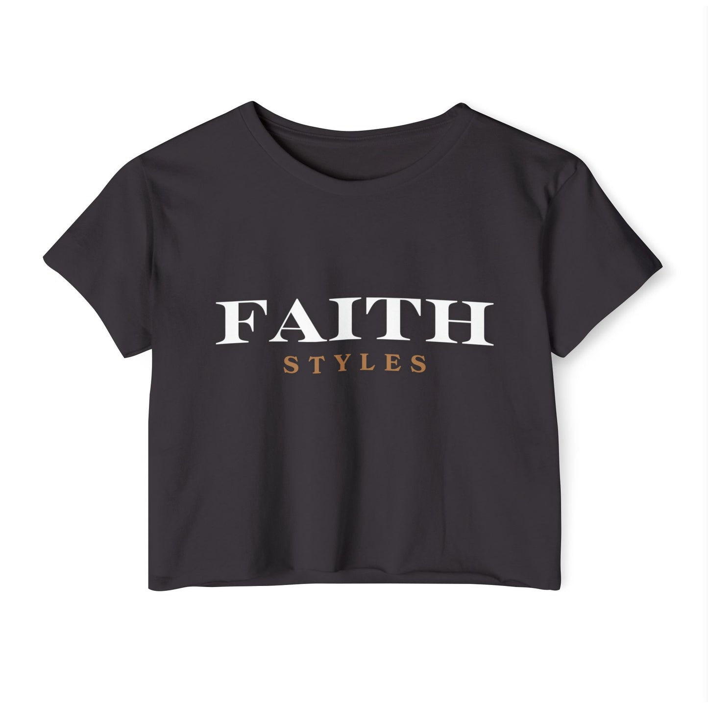 Women's Festival Crop Top - Faith Styles, Casual Summer Top, Music Festival Apparel, Boho Chic Tee, Everyday Wear