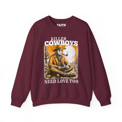 Killer Cowboys Graphic Sweatshirt, Cozy Unisex Pullover, Great for Cowboy Fans