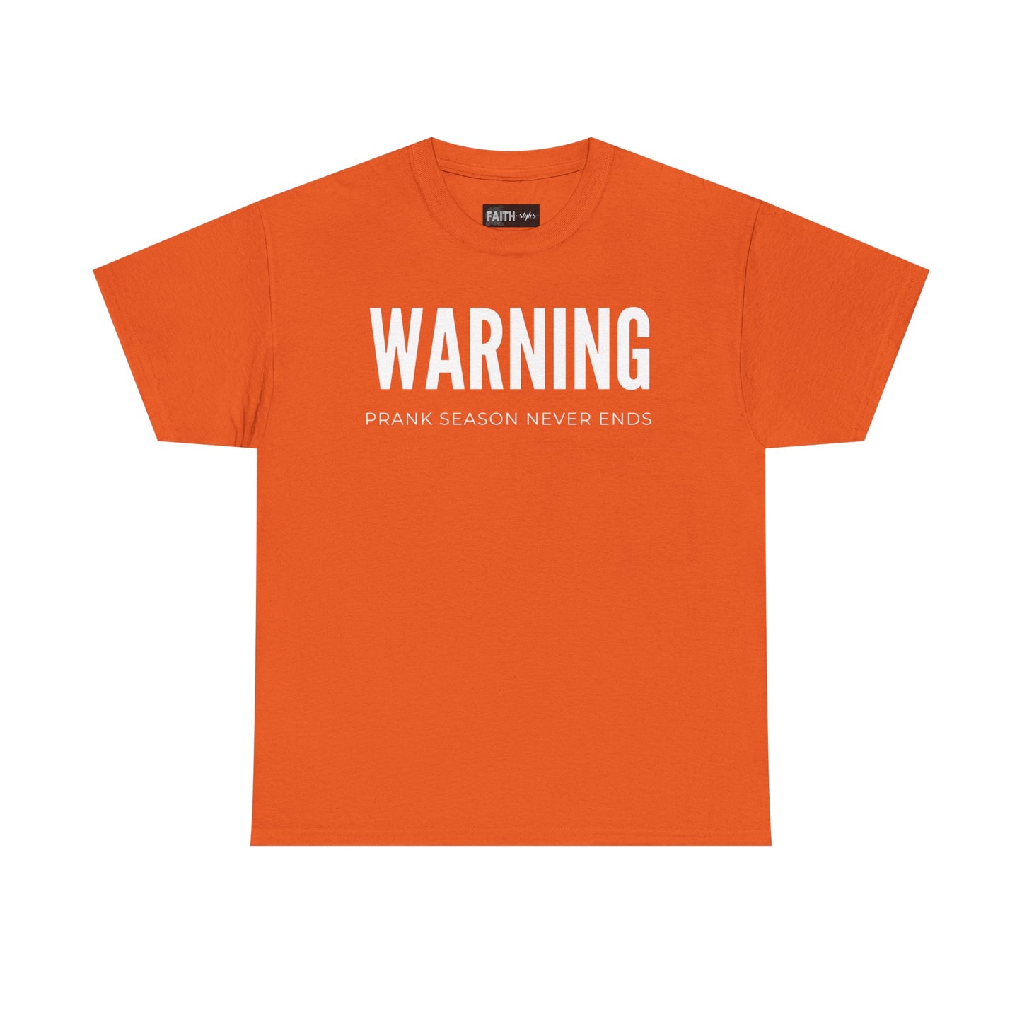 Warning Prank Season Unisex Heavy Cotton Tee | Fun Gift, Casual Wear, Comedy Merchandise, Birthday Gift, Prankster Shirt