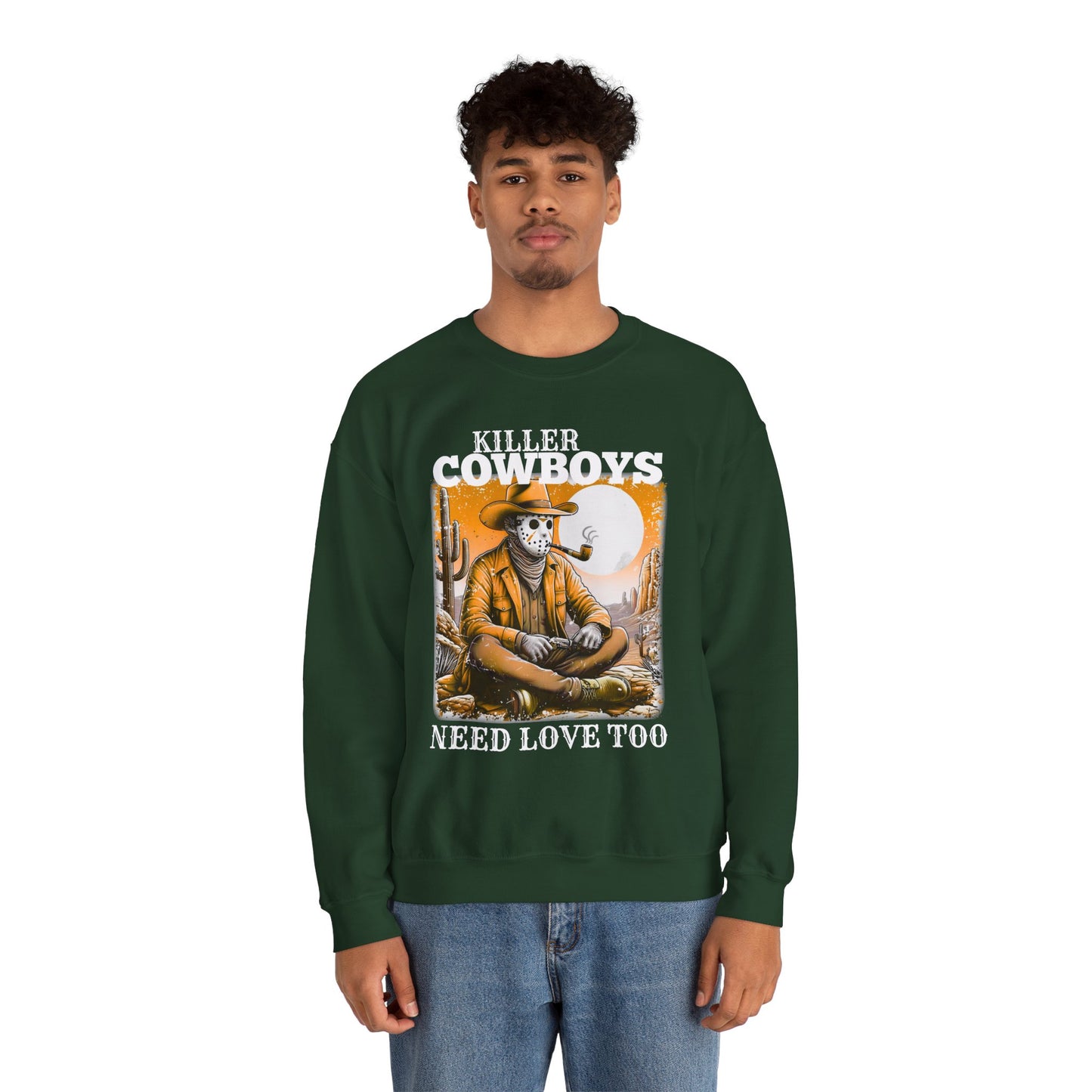 Killer Cowboys Graphic Sweatshirt, Cozy Unisex Pullover, Great for Cowboy Fans