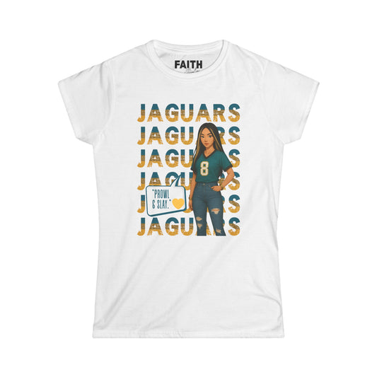 Jaguars Women's Softstyle Tee - Perfect for Game Day, Football Fans, Casual Wear, Gifts, Sports Apparel