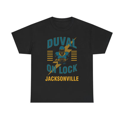 Jacksonville Duval On Lock Tee for Sports Fans | Male Heavy Cotton Tee, [...]