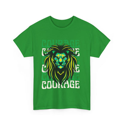 Courageous Lion Tee, Motivational Shirt, Unisex Cotton T-Shirt, Gift for Strength, Inspirational Apparel, Courage Theme