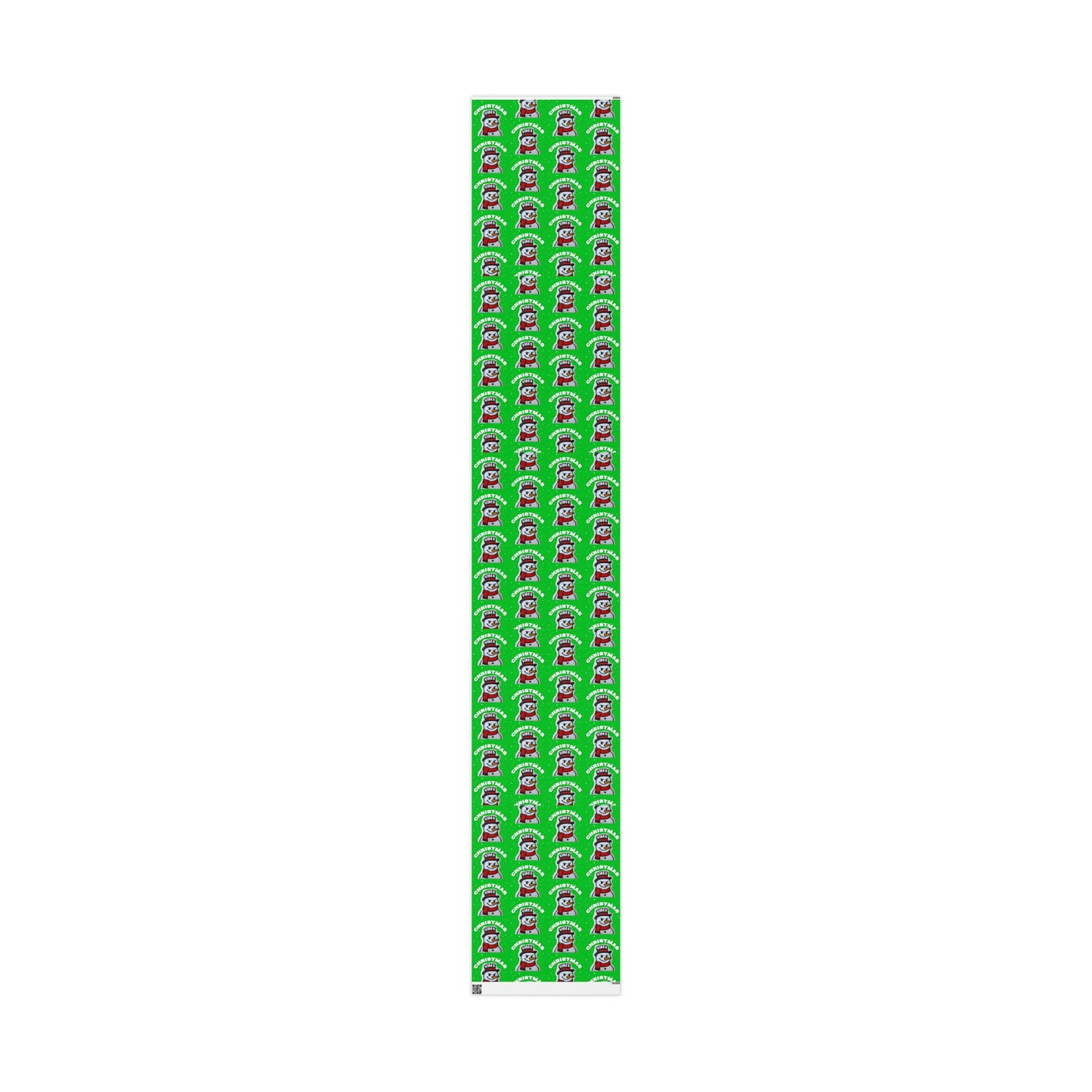 Christmas Snowman Wrapping Paper Roll – Festive Green Holiday Gift Wrap