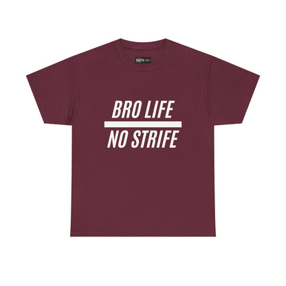 Bro Life Unisex Heavy Cotton Tee, Casual Graphic T-Shirt, Funny Gift for Friends, Everyday Wear, Brotherhood Apparel, Birthday Gift
