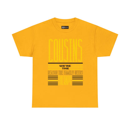 Cousins Therapy Tees, Family Reunion Shirt, Casual Wear, Gift for Cousins, Fun Family Quote Tee