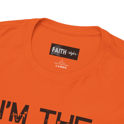 I'm the Favorite Unisex Heavy Cotton Tee, Funny Tee Shirt for Friends, Family Gift, Humor Top, Casual Wear, Birthday Gift, Everyday Comfort