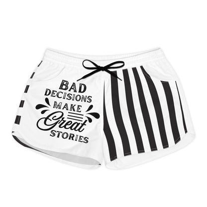 Bad Decisions Casual Shorts - Women's AOP Summer Wear, Beach Days, Vacation Outfits, Gift for Friends, Fun Style