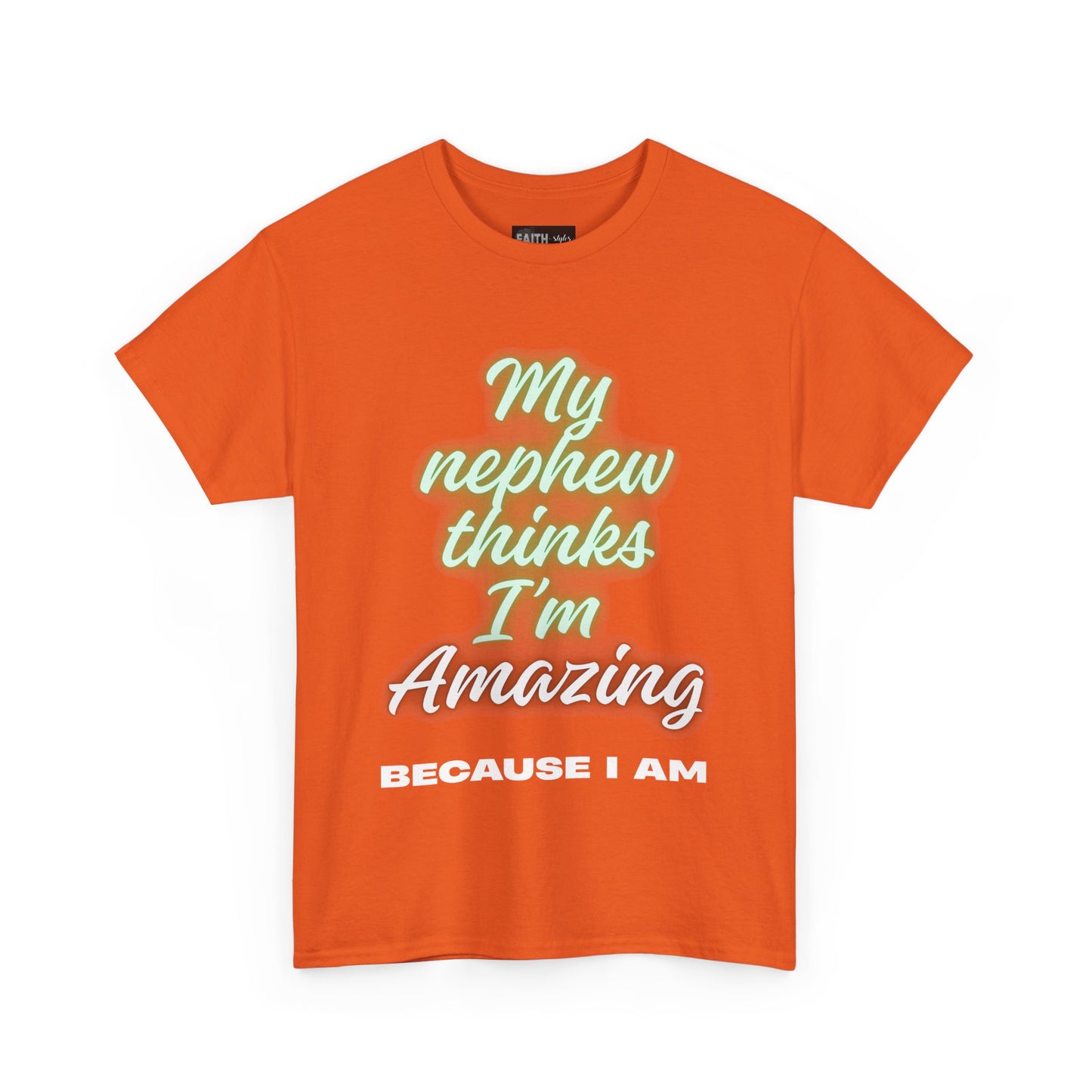 Unisex Heavy Cotton Tee - My Nephew Thinks I'm Amazing, Perfect Gift for Family, Birthday Tee, Funny Quote Shirt, Casual Wear, Gifts [...]