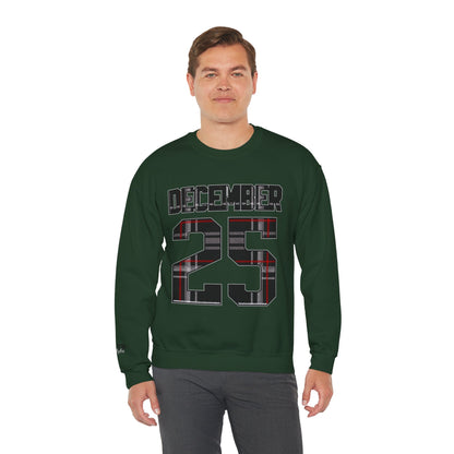 December 25 Plaid Number Crewneck Sweatshirt