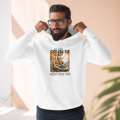 Three-Panel Fleece Hoodie-Front & Back Images