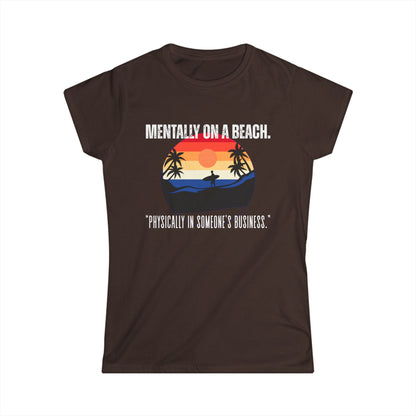 Beach Vibes Women's Tee - Relaxed Style, Gift for Vacation Lovers, Summer Outfits, Casual Wear, Travel Shirts