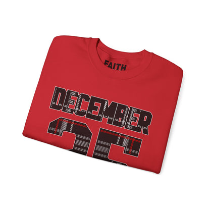 December 25 Plaid Number Crewneck Sweatshirt
