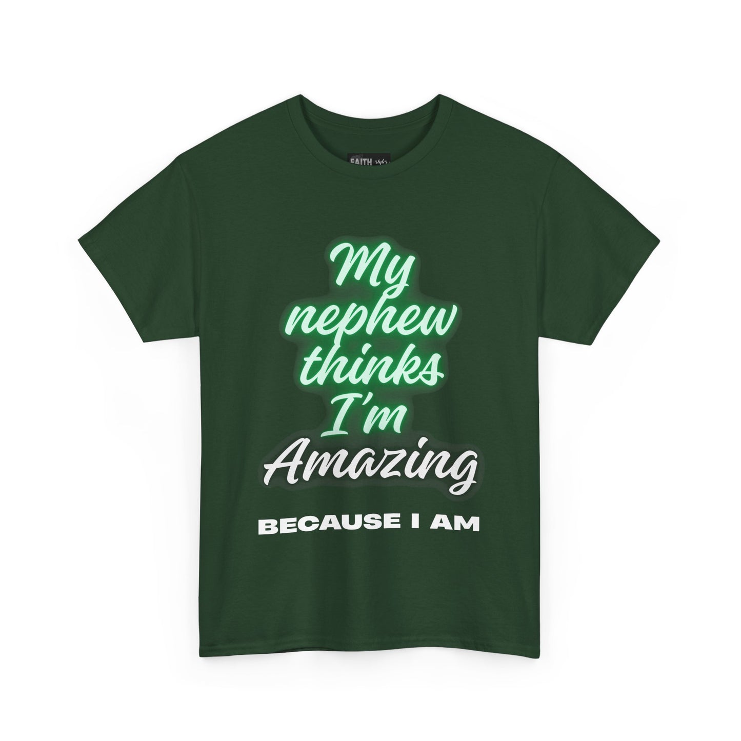 Unisex Heavy Cotton Tee - My Nephew Thinks I'm Amazing, Perfect Gift for Family, Birthday Tee, Funny Quote Shirt, Casual Wear, Gifts [...]