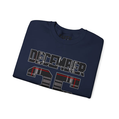 December 25 Plaid Number Crewneck Sweatshirt