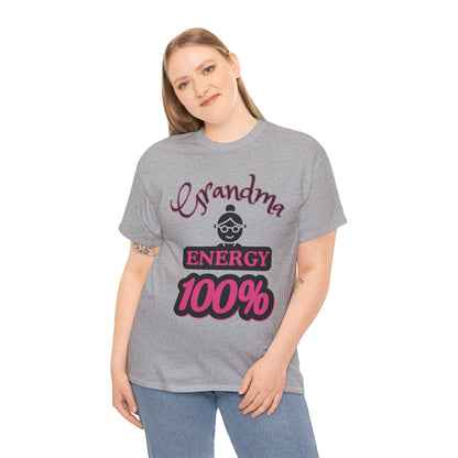 Fun Grandma Energy T-Shirt, Gift for Grandmothers, Casual Tee, Family Reunion Wear, Cute Gift for Mother's Day, Humor Shirt