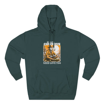 Three-Panel Fleece Hoodie-Front & Back Images