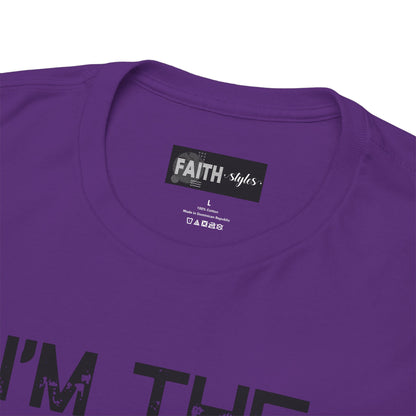 I'm the Favorite Unisex Heavy Cotton Tee, Funny Tee Shirt for Friends, Family Gift, Humor Top, Casual Wear, Birthday Gift, Everyday Comfort