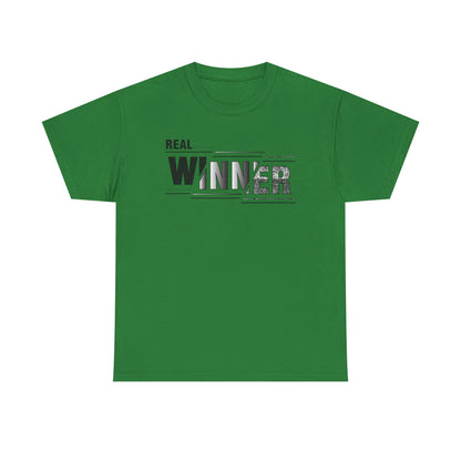 Male Heavy Cotton Tee - "Real Winner" Motivational Shirt, Inspirational Gift, Casual Wear, Sports Tee, Perfect for Competitions, [...]