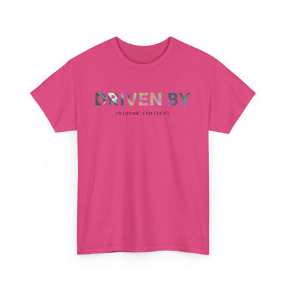 Driven By Inspiration Unisex Heavy Cotton Tee, Motivational Shirt, Casual Wear, Gift Idea for Friends, Positive Vibes, Everyday Style