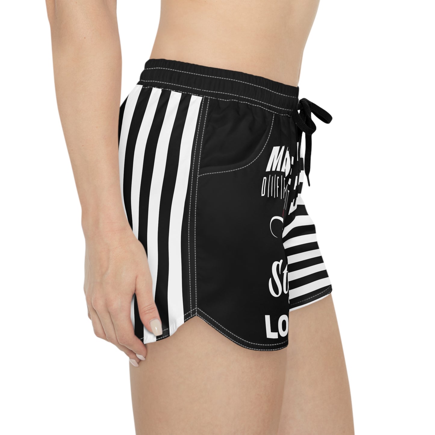 Chic Women's Casual Shorts with Striped Design, Stylish Summer Shorts, Beachwear, Athleisure, Lounge Shorts, Vacation Essentials, Gift