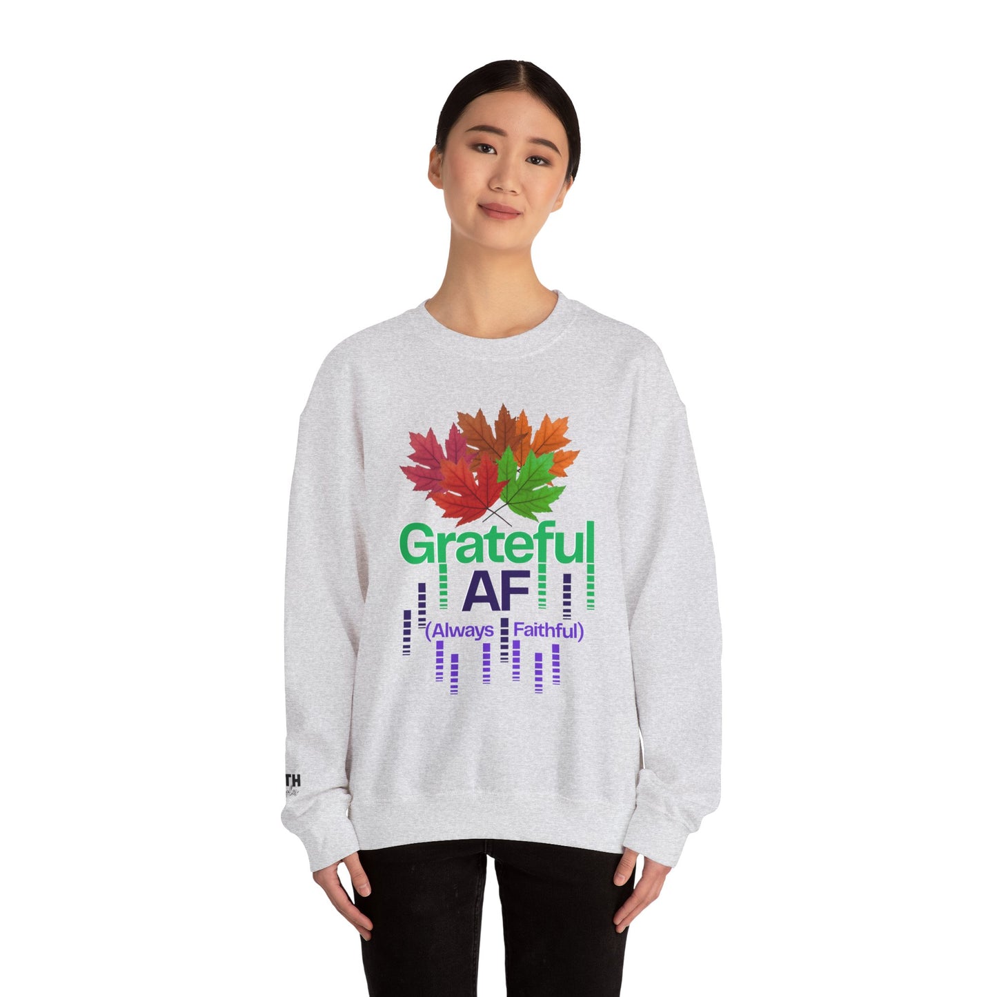 Grateful AF Crewneck Sweatshirt | Cozy Fall Apparel, Thanksgiving Gift, Autumn Vibes, Unisex Sweatshirt, Warm Layer