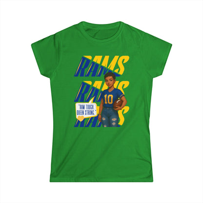 Empowering Women's Softstyle Tee - Rams Theme, Football Fashion, Game Day Apparel, Sports Fan Shirt, Gift for Her