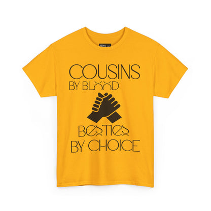 Cousins & Besties Tee, Unisex Heavy Cotton T-Shirt, Family Reunion Apparel, Friendship Gift, Casual Wear, Summer Style