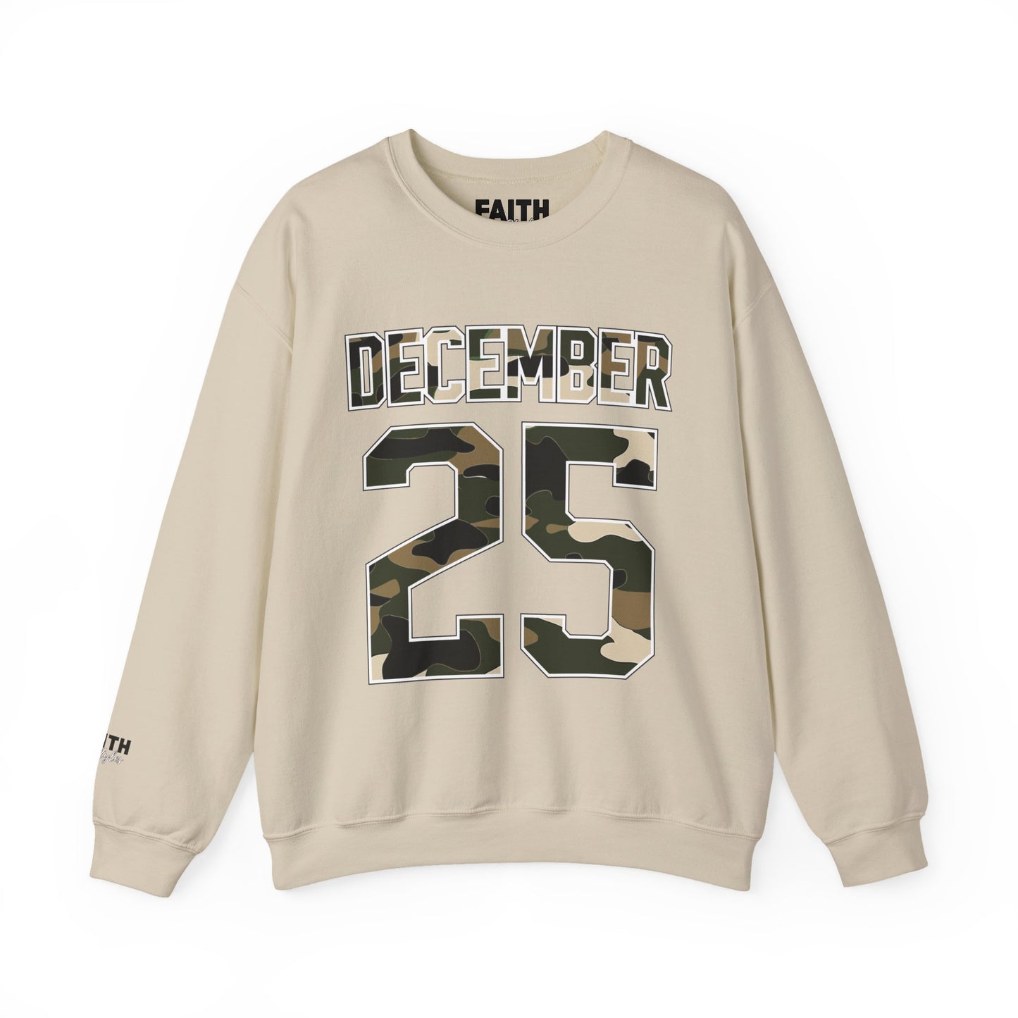 December 25 Camouflage Crewneck Sweatshirt - Christmas Holiday Tee