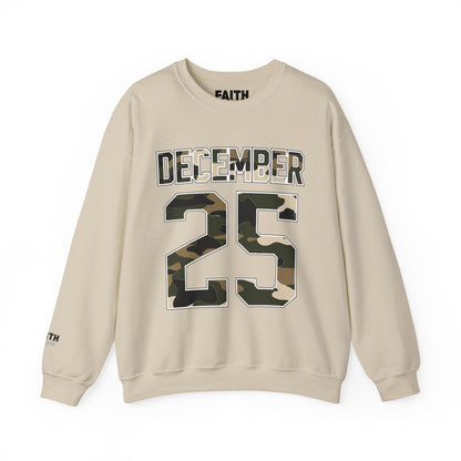 December 25 Camouflage Crewneck Sweatshirt - Christmas Holiday Tee
