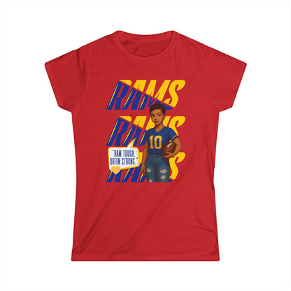 Empowering Women's Softstyle Tee - Rams Theme, Football Fashion, Game Day Apparel, Sports Fan Shirt, Gift for Her