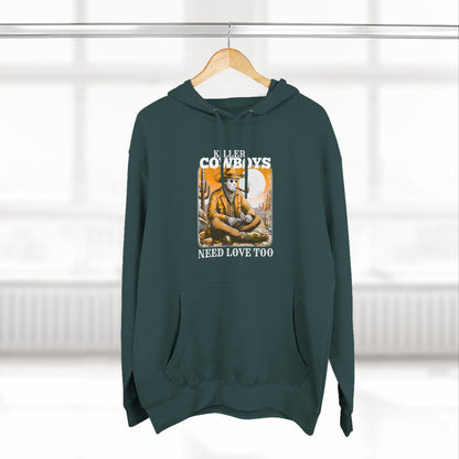 Three-Panel Fleece Hoodie-Front & Back Images