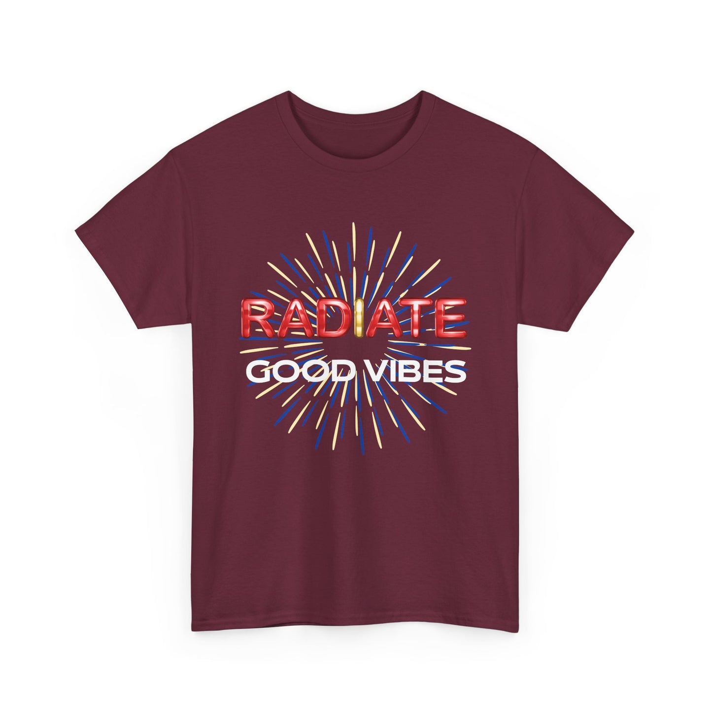 Radiate Unisex Heavy Cotton Tee - Positive Vibe Shirt, Gift for Friends, Motivational Apparel, Casual Wear, Everyday Comfort