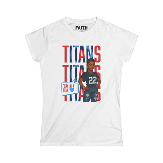Women Sports Spirit Tee - Titans Fan Shirt, Game Day Outfit, Cheerleader Top, Birthday Gift, Teams Support Apparel