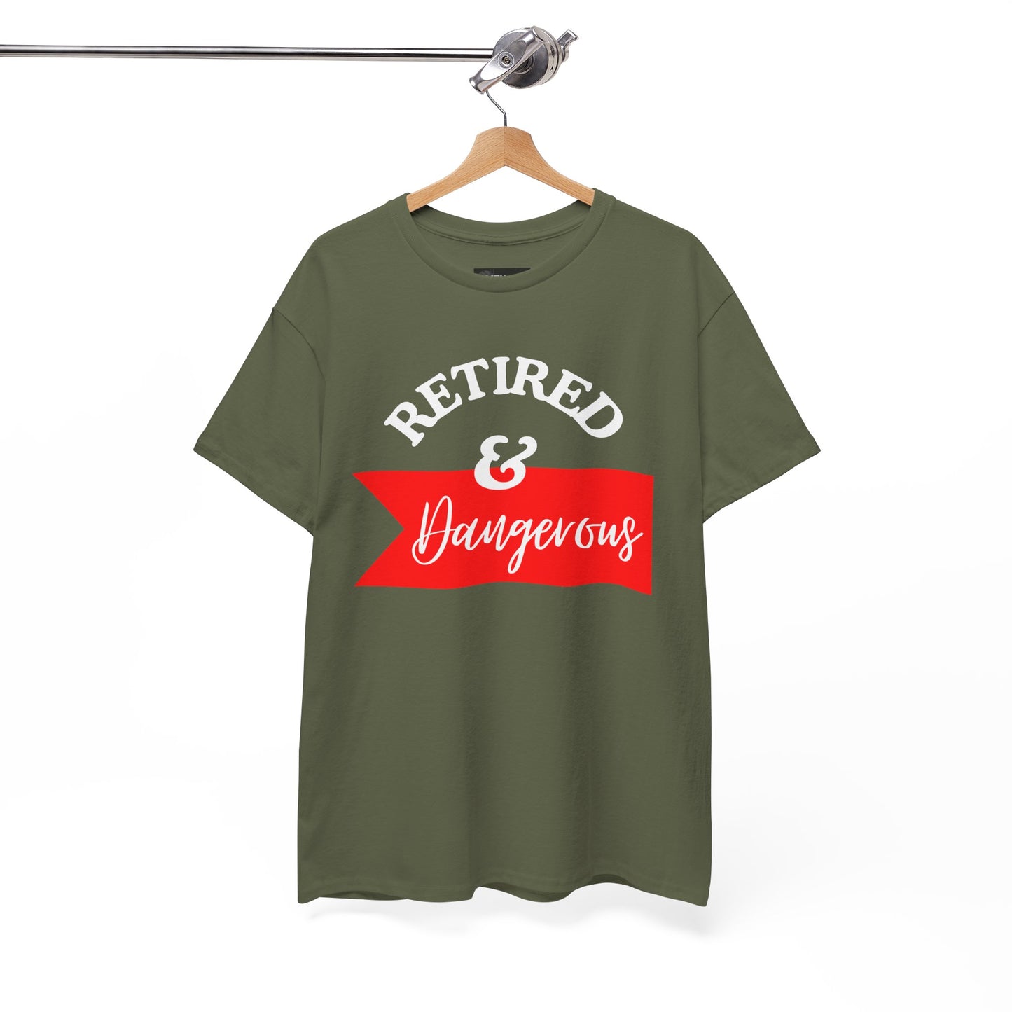 Retired & Dangerous Unisex Heavy Cotton Tee, Funny Retirement Shirt, Gift for Retirees, Casual Wear, Humorous Retirement Tees