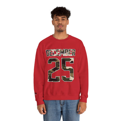 December 25 Camouflage Crewneck Sweatshirt - Christmas Holiday Tee