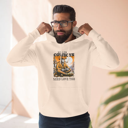 Three-Panel Fleece Hoodie-Front & Back Images